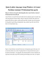 Quản lý phân vùng ngay trong Windows với Aomei pot