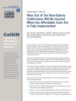 Nine Out of Ten Non-Elderly Californians Will Be Insured When the Affordable Care Act is Fully Implemented ppt
