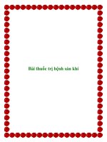 Bài thuốc trị bệnh sán khí pot