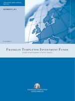 FRANKLIN TEMPLETON INVESTMENT FUNDS: SOCIÉTÉ D''''INVESTISSEMENT À CAPITAL VARIABLE 2011 potx