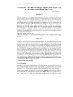 ỨNG DỤNG TIẾN BỘ KỸ THUẬT TRONG SẢN XUẤT LÚA CỦA NÔNG DÂN Ở TỈNH AN GIANG ppt