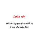 Đề tài: Nguyên lý và thiết bị trong nhà máy điện potx