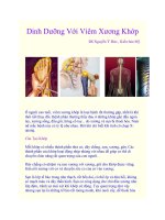 Dinh Dưỡng Với Viêm Xương Khớp pptx