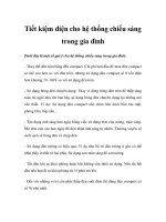 Tiết kiệm điện cho hệ thống chiếu sáng trong gia đình pptx