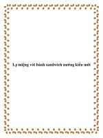 Lạ miệng với bánh sandwich nướng kiểu mới pdf