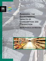 ASSESSING THE ENVIRONMENTAL IMPACTS OF CONSUMPTION AND PRODUCTION: PRIORITY PRODUCTS AND MATERIALS pdf