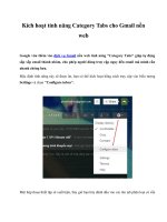 Kích hoạt tính năng Category Tabs cho Gmail nền web potx