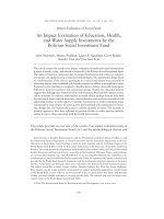 AN IMPACT EVALUATION OF EDUCATION, HEALTH, AND WATER SUPPLY INVESTMENTS BY THE BOLIVIAN SOCIAL INVESTMENT FUND pptx