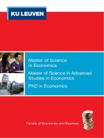 Master of Science in Economics: Master of Science in Advanced Studies in Economics potx