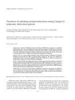 Prevalence of multidrug-resistant tuberculosis among Category II pulmonary tuberculosis patients pot