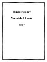 Windows 8 hay Mountain Lion tốt hơn? ppt