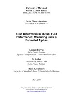 False Discoveries in Mutual Fund Performance: Measuring Luck in Estimated Alphas pdf