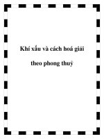 Khí xấu và cách hoá giải theo phong thuỷ doc
