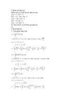 CÁC DẠNG TOÁN cơ bản ôn THI học kỳ II lớp 12