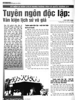 Báo cáo khoa học: Tuyên ngôn độc lập:Văn kiện lịch sử vô giá potx