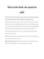 Món ăn bài thuốc cho người lao phổi pdf