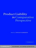 PRODUCT LIABILITY IN COMPARATIVE PERSPECTIVE ppt