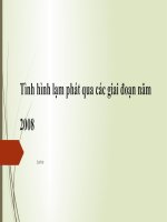 Tình hình lạm phát qua các giai đoạn 2008 ở việt nam