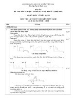 đáp án đề thi lí thuyết tốt nghiệp khóa 2 - điện tử dân dụng - mã đề thi đtdd - lt (18)