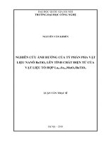 luận văn nghiên cứu ảnh hưởng của tỷ phần pha vật liệu nanô batio3 lên tính chất điện từ của vật liệu tổ hợp la0.7sr0.3mno3batio3