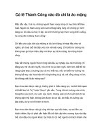 Có lẽ Thành Công nào đó chỉ là ảo mộng potx