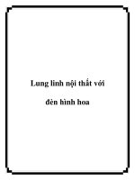 Lung linh nội thất với đèn hình hoa doc