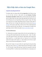 Một số đặc tính cơ bản của Google Docs potx