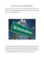 Bí quyết xây dựng văn hóa đổi mới doanh nghiệp pptx