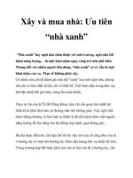 Xây và mua nhà: Ưu tiên “nhà xanh