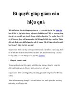 Bí quyết giúp giảm cân hiệu quả pot