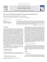 Electrical conductivity measurement of silicon wire prepared by CVD