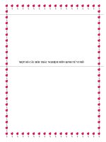 MỘT SỐ CÂU HỎI TRẮC NGHIỆM MÔN KINH TẾ VI MÔ doc