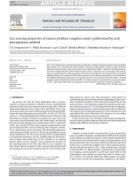 gas sensing properties of nanocrystalline tungsten oxide synthesized by acid
