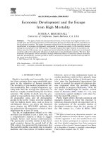 Economic Development and the Escape from High Mortality pdf