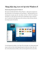 Mang hiệu ứng Aero trở lại trên Windows 8 ppt