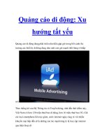 Quảng cáo di động: Xu hướng tất yếu potx