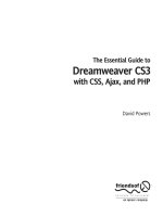 apress the essential guide to dreamweaver cs3 with css, ajax and php (2007)