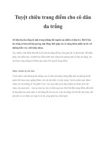 Tuyệt chiêu trang điểm cho cô dâu da trắng pptx