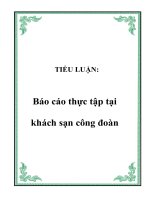 TIỂU LUẬN: Báo cáo thực tập tại khách sạn công đoàn pdf