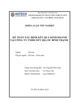 LUẬN VĂN KẾ TOÁN XÁC ĐỊNH KẾT QUẢ KINH DOANH TẠI CÔNG TY TNHH MTV ĐỊA ỐC BÌNH THẠNH