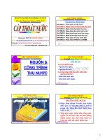 CẤP THOÁT NƯỚC - CHƯƠNG 2 NGUỒN NƯỚC & CÔNG TRÌNH THU NƯỚC ppt