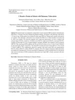 C-Reactive Protein in Patients with Pulmonary Tuberculosis ppt