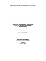 MONETARY TRANSMISSION MECHANISM: A VIEW FROM A HIGH INFLATIONARY ENVIRONMENT pdf