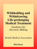 Withholding and Withdrawing Life-prolonging Medical Treatment Guidance for decision making Second edition ppt