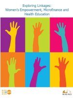 Exploring Linkages: Women’s Empowerment, Microfinance and Health Education docx
