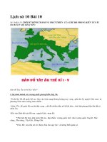Lịch sử 10 Bài 10