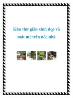 Khu thư giãn xinh đẹp và mát mẻ trên nóc nhà pptx