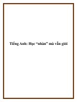 Tiếng Anh: Học “nhàn” mà vẫn giỏi pot