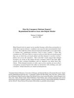 How Do Consumers Motivate Experts? Reputational Incentives in an Auto Repair Market pdf