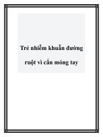 Trẻ nhiễm khuẫn đường ruột vì cắn móng tay doc